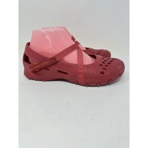 Skechers  Ladies Red Womens Sandals‎ Comfort Foam Flats Summer Shoes UK Size 7.5